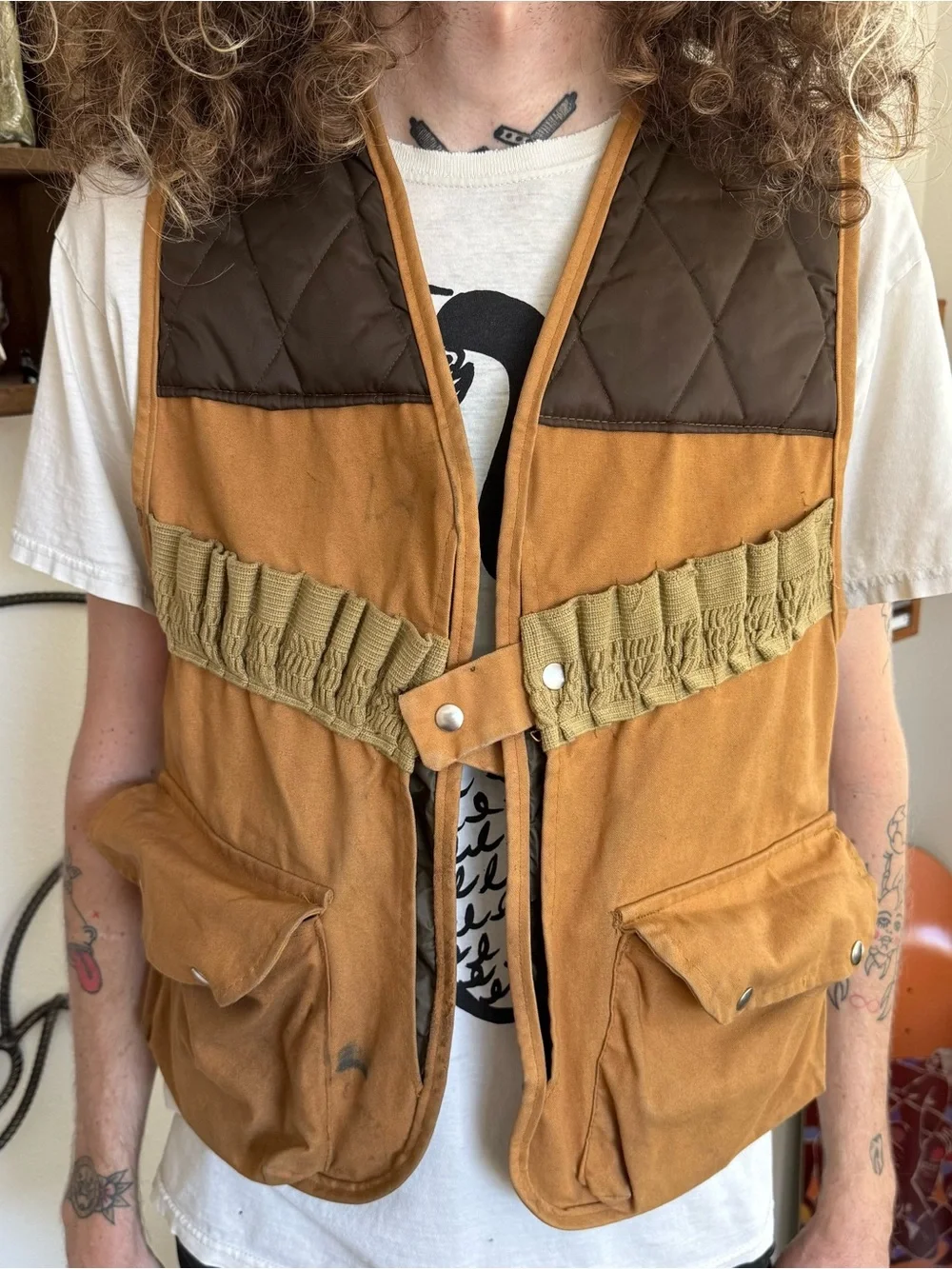 Vintage 60s Hunting Vest Western Trails ~ Size Medium